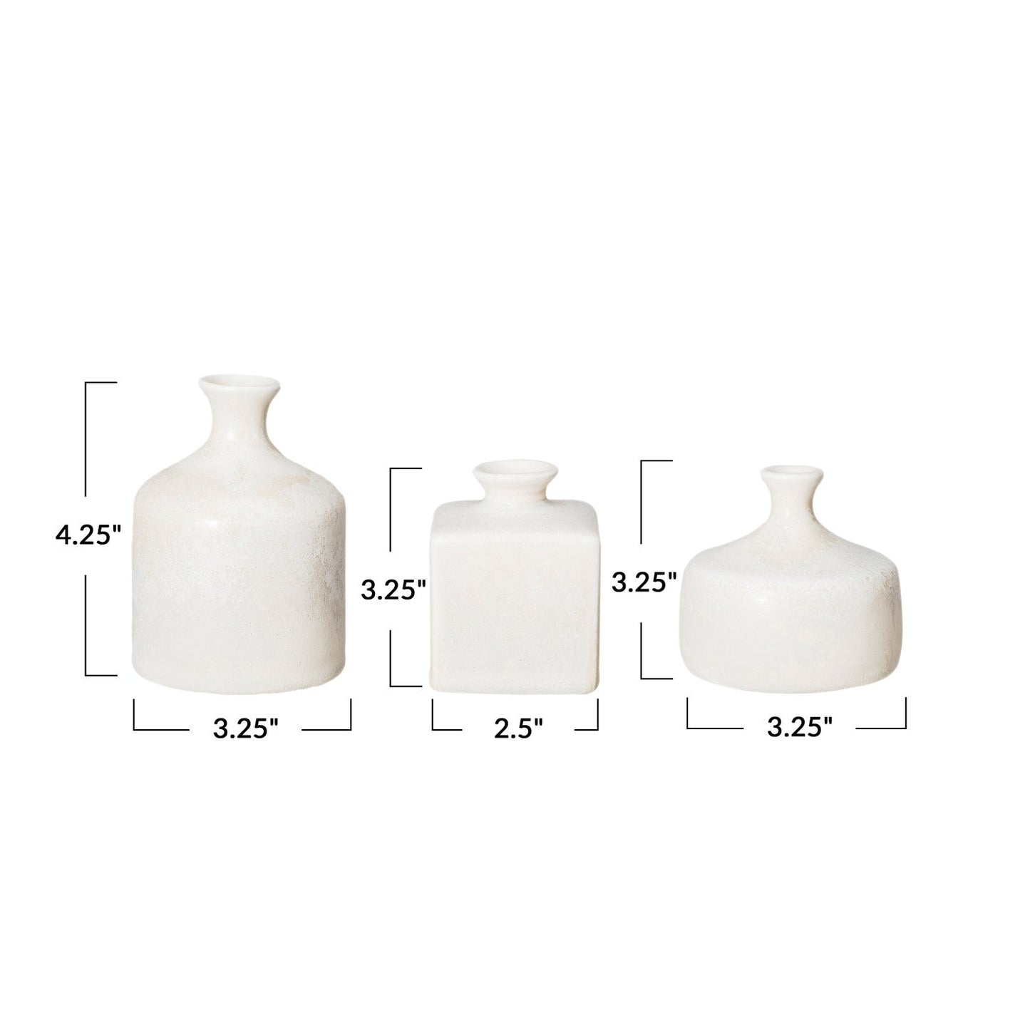 Cream Stoneware Vases