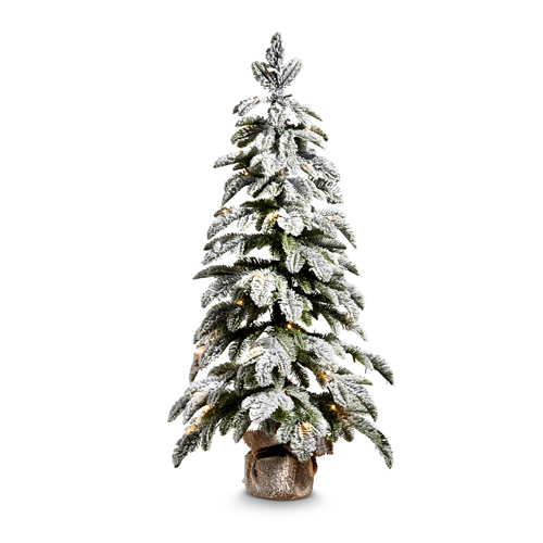 LED Flocked Mini Tree - Small