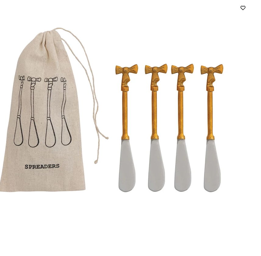 Gold Bow Appetizer Utinsels