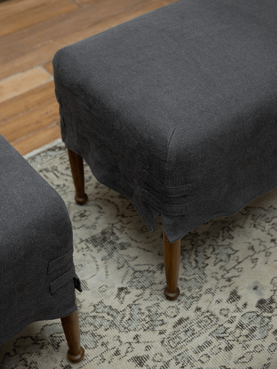 Tabouret à housse Crabby