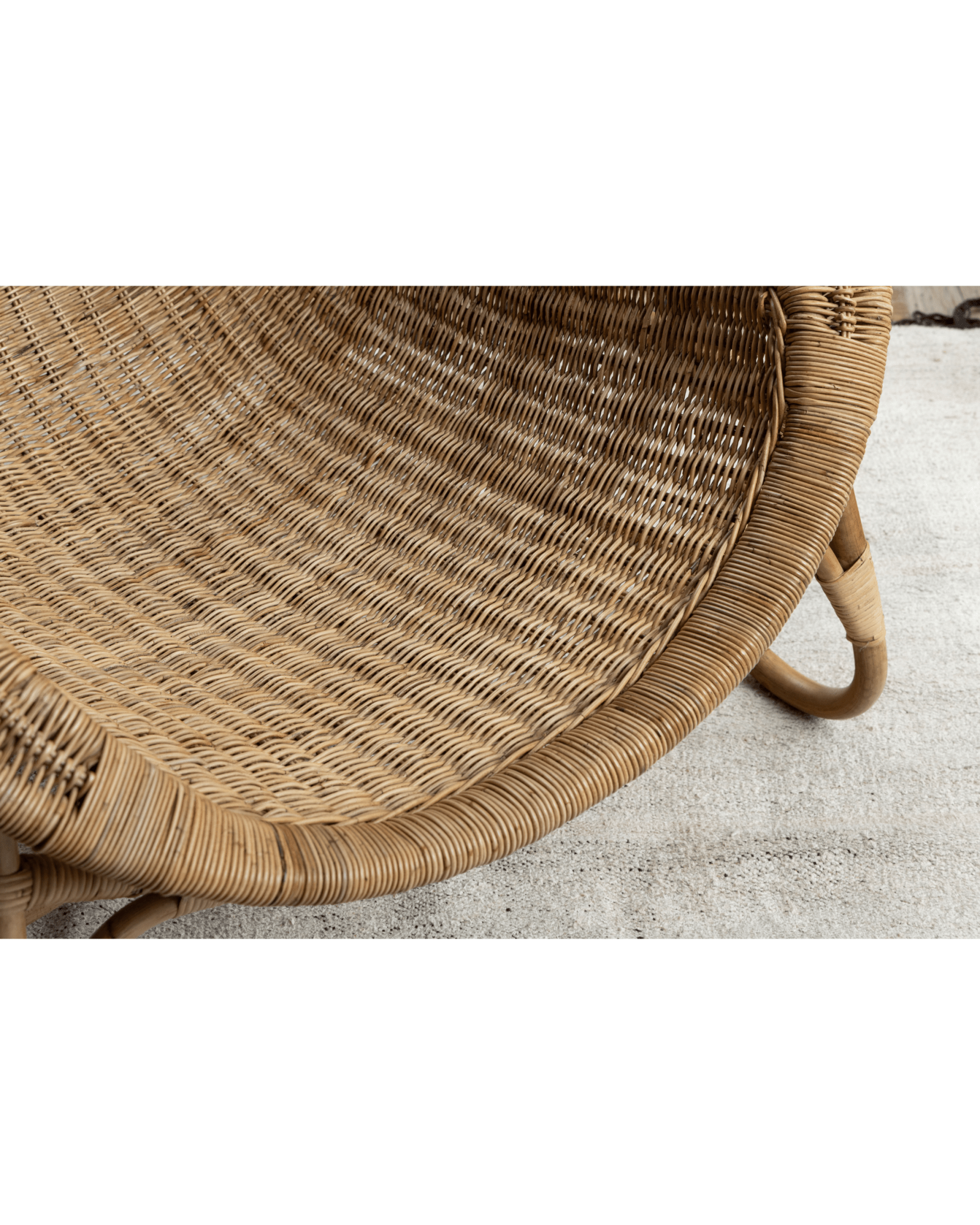 Chaise longue en rotin Buffier