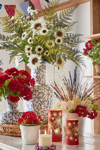 Fireworks LED Etched Lantern