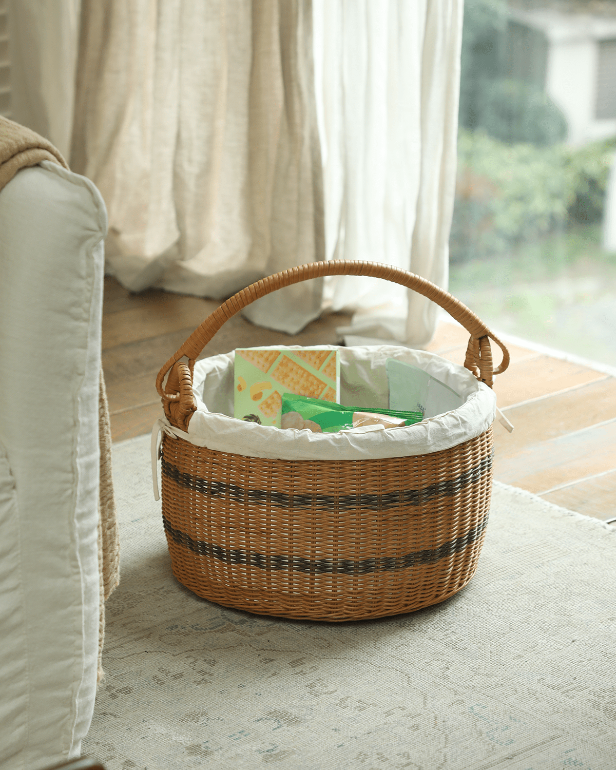 Panier fourre-tout en rotin
