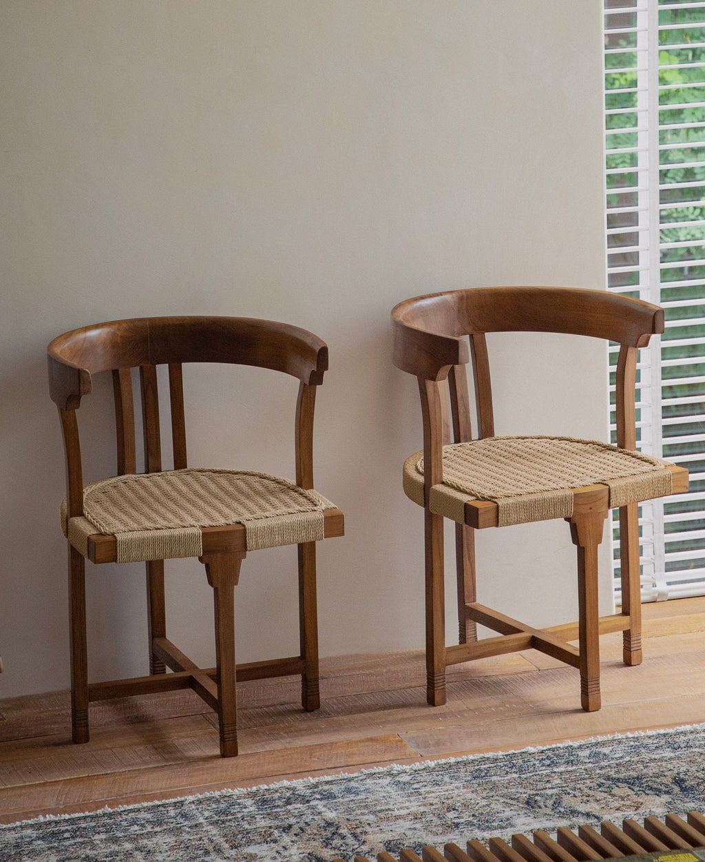 Chaise de salle à manger en cordon