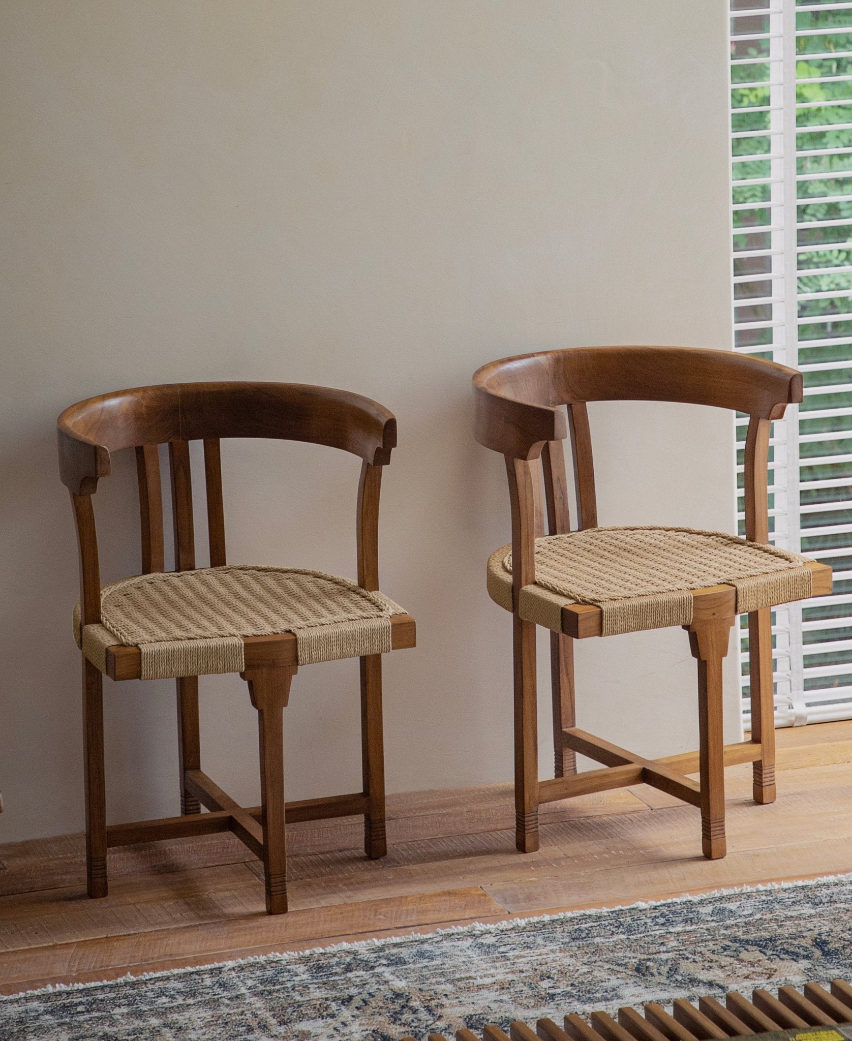 Chaise de salle à manger en cordon