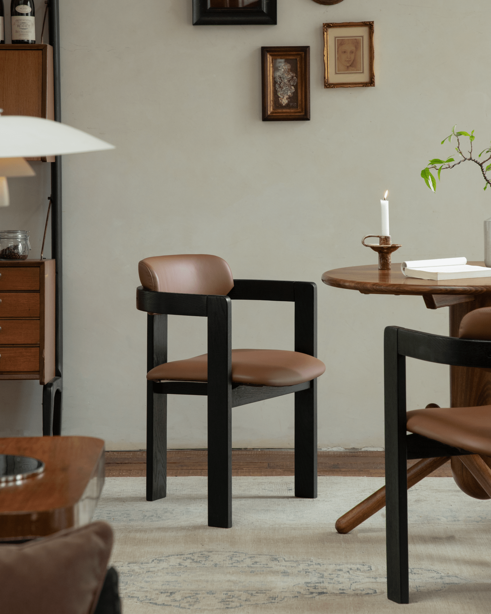 Chaise en cuir Pampelune