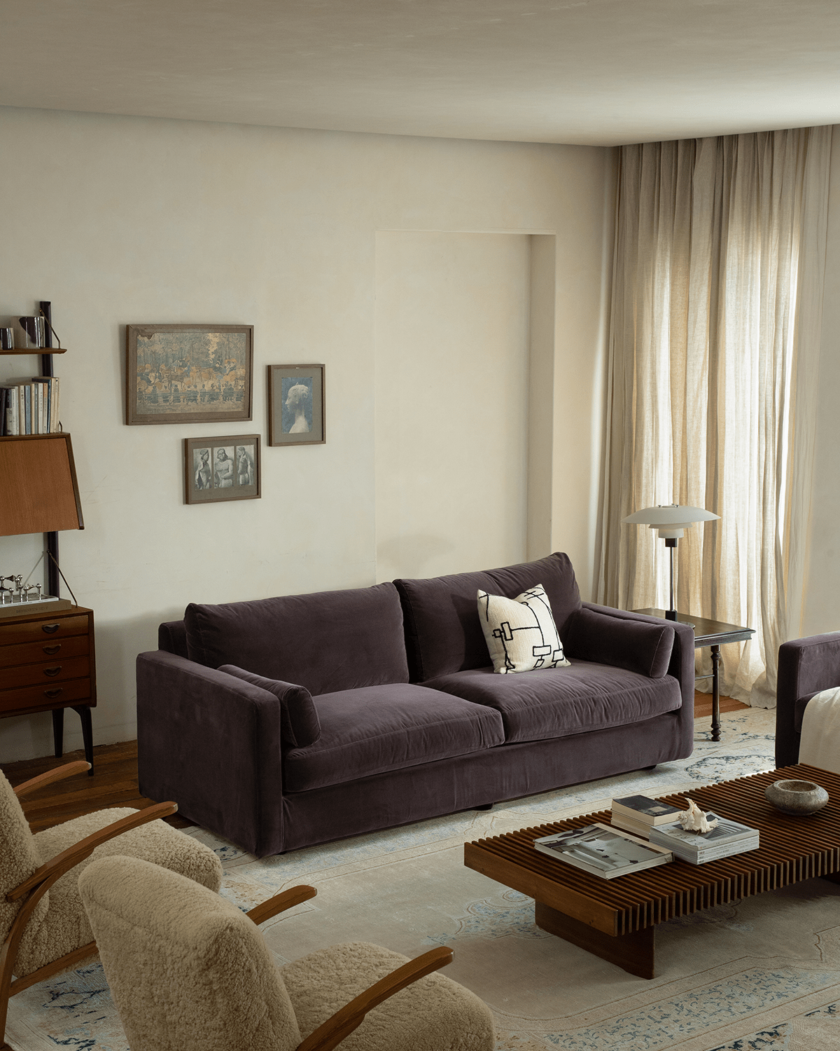 Fauteuil en velours Sofia