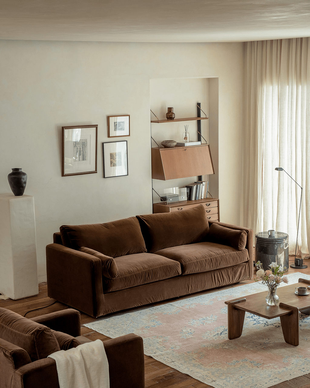 Fauteuil en velours Sofia