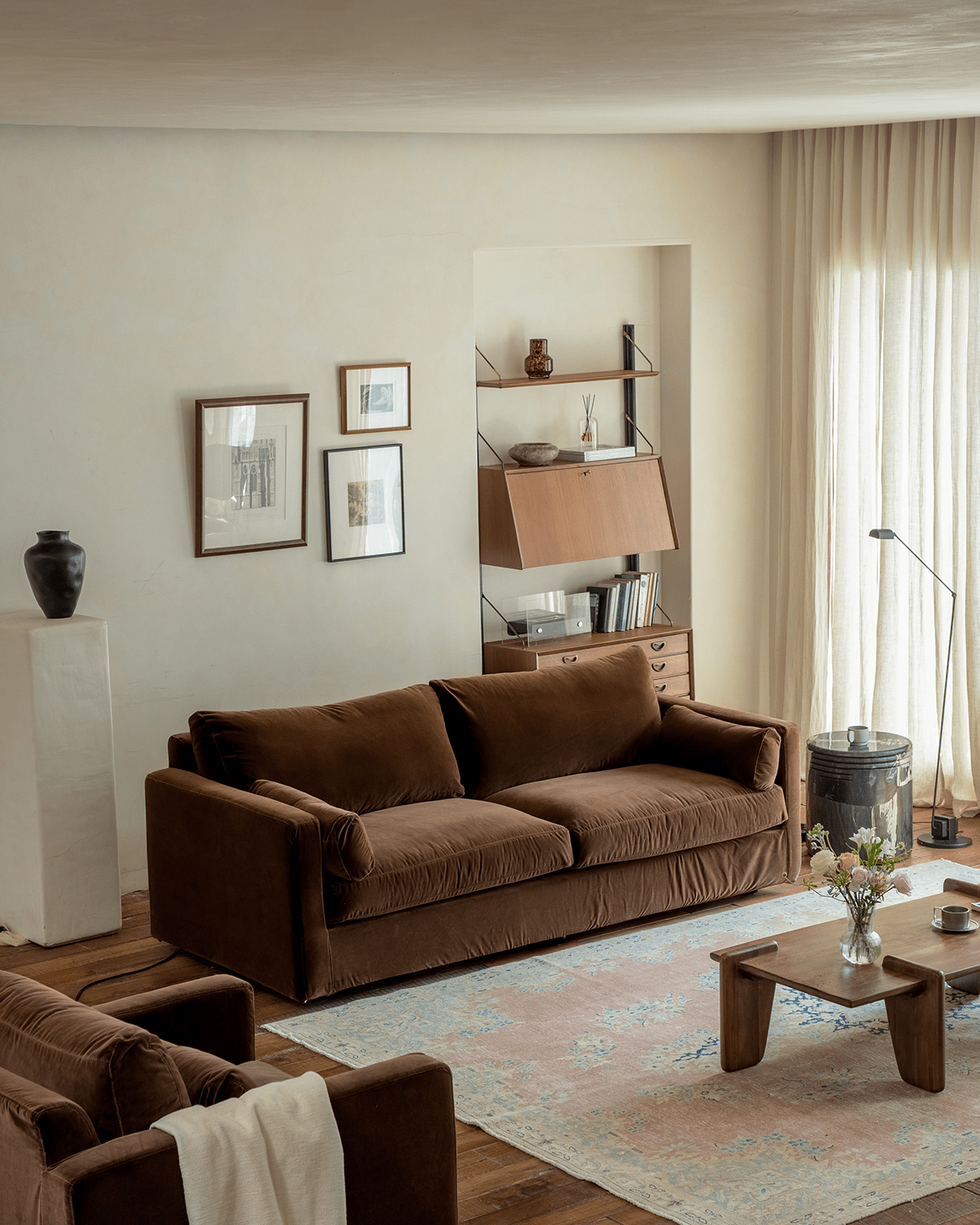 Fauteuil en velours Sofia