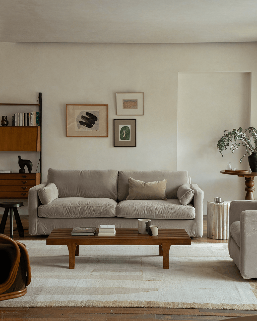 Fauteuil en velours Sofia