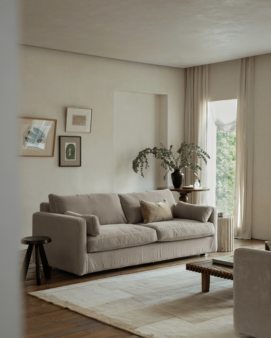 Fauteuil en velours Sofia