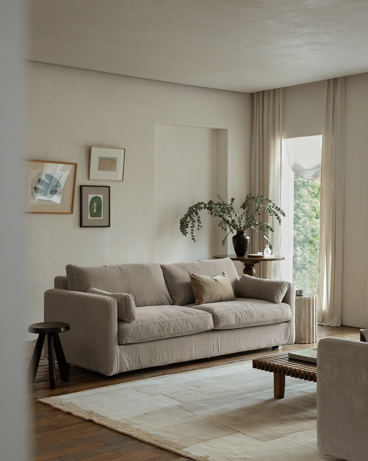 Fauteuil en velours Sofia