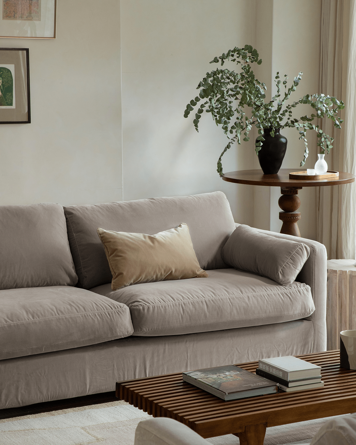 Fauteuil en velours Sofia