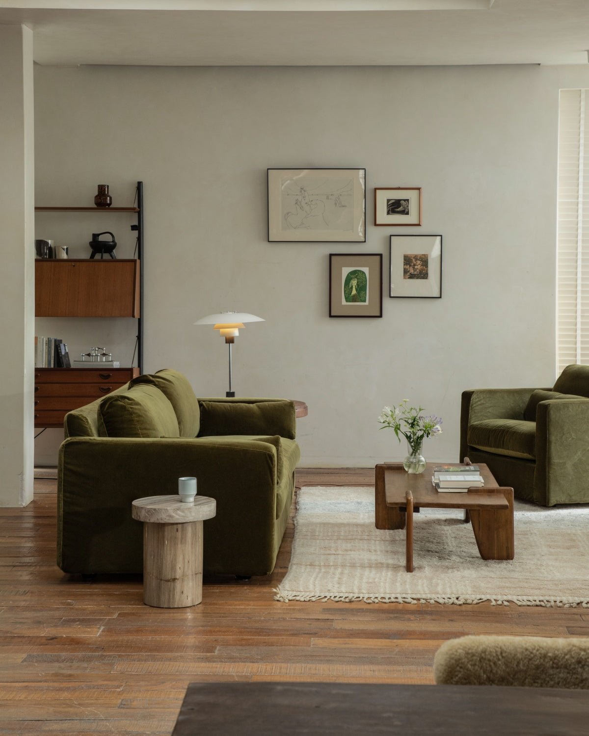 Fauteuil en velours Sofia
