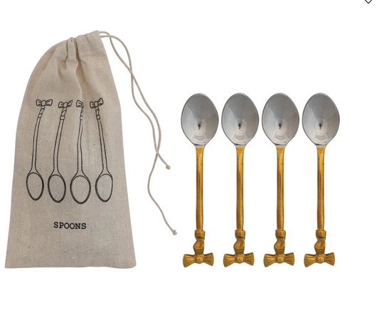 Gold Bow Appetizer Utinsels