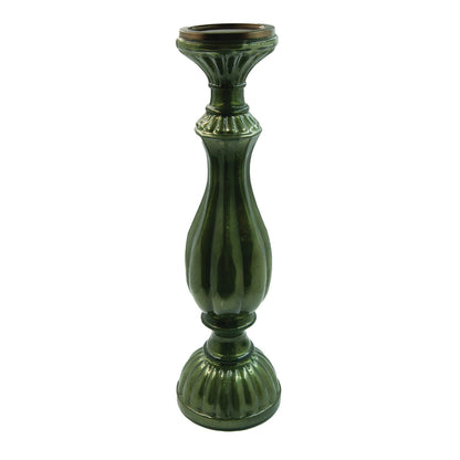 Emerald Embossed Cand Holder